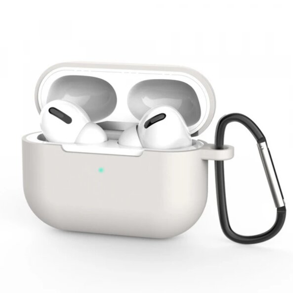 Husa Techsuit Silicone Case pentru Apple AirPods Pro 3, Gri Deschis