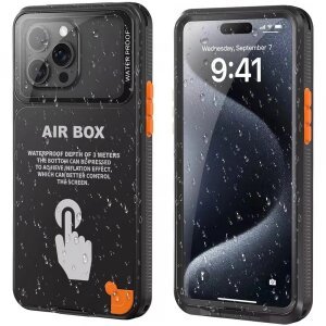 Husa Universala Waterproof pentru Telefon max. 6.1inch, ShellBox, AirBox, Neagra