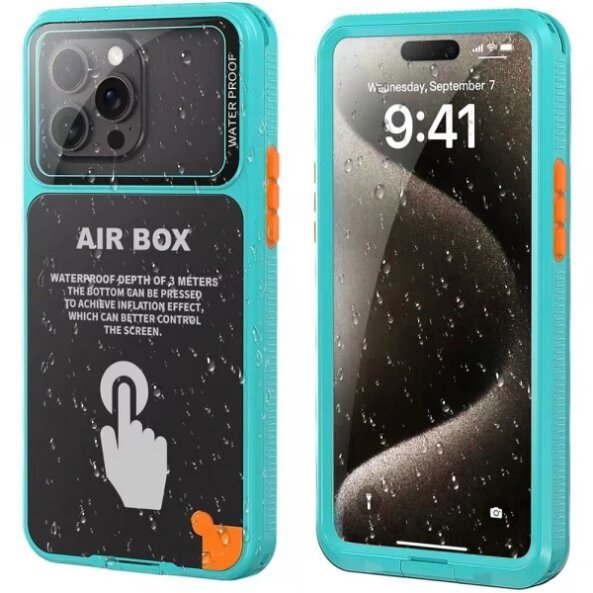 Husa Universala Waterproof pentru Telefon max. 6.7inch, ShellBox, AirBox, Albastra