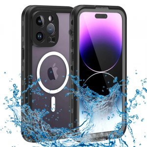 Husa Waterproof pentru Apple iPhone 14 Pro Max, ShellBox, Neagra