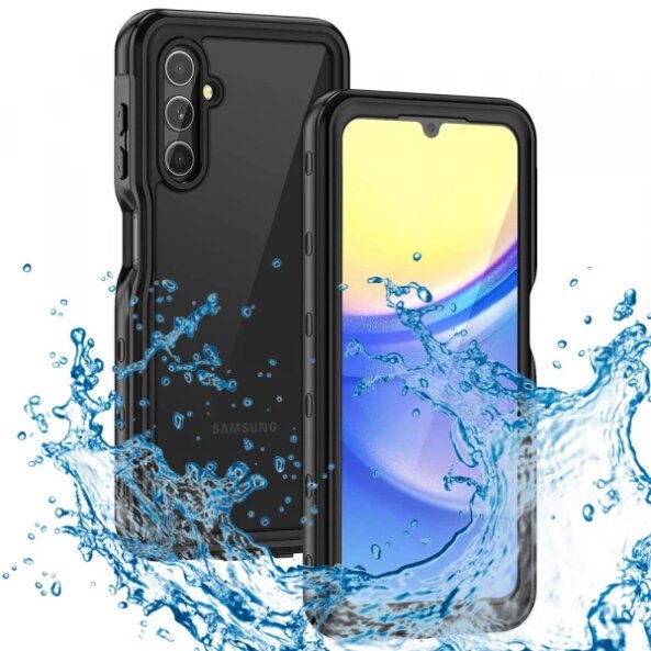 Husa Waterproof pentru Samsung Galaxy A15 5G A156 / A15 A155, ShellBox, Neagra