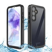 Husa Waterproof pentru Samsung Galaxy A55 5G A556, ShellBox, Neagra