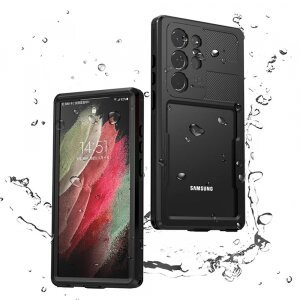 Husa Waterproof pentru Samsung Galaxy S23 Ultra S918, ShellBox, Neagra