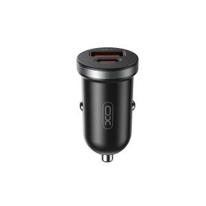 Incarcator Auto XO Design CC56, 30W, 3A, 1 x USB-A - 1 x USB-C, Negru 
