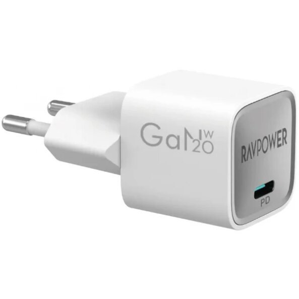 Incarcator Retea RavPower RP-PC1055, 20W, 3A, 1 x USB-C, Alb 
