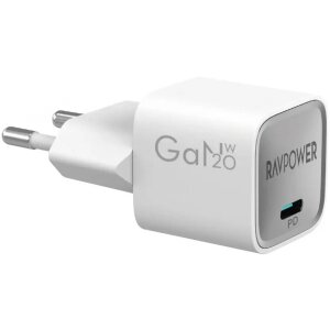 Incarcator Retea RavPower RP-PC1056, 30W, 3A, 1 x USB-C, Alb 