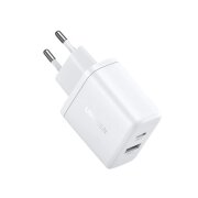 Incarcator Retea UGREEN X227, 20W, 3A, 1 x USB-A - 1 x USB-C, Alb 