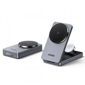 Incarcator Retea Wireless UGREEN W707, 25W, 1.67A, Gri 