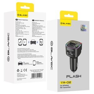 Modulator FM Bluetooth Blavec Flash TR-02, 1 x USB-A - 1 x USB-C TFMFTR02-B 