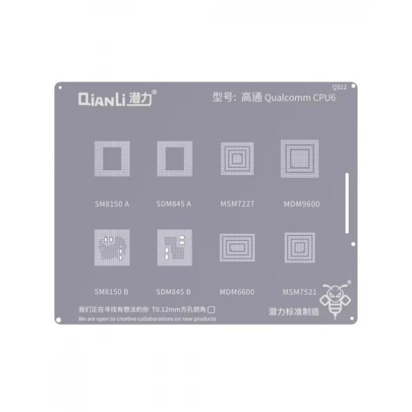 Sita BGA QIANLI QS12 pentru CPU Qualcomm 6 Series 