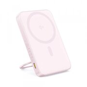 Baterie Externa Wireless Baseus PicoGo, 5000mAh, 20W, PD + FQI, 1 x QI - 1 x USB-C, Roz P10076800413-00 