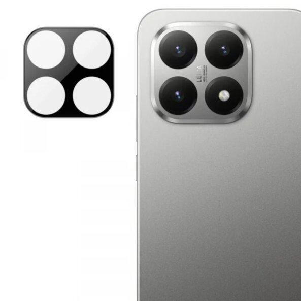 Folie de protectie Camera Spate Techsuit pentru Xiaomi 15T, Sticla Securizata, Neagra