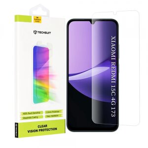Folie de protectie Ecran Techsuit Clear Vision pentru Xiaomi Redmi 15C 5G / 15C 4G, Sticla Securizata, Full Glue