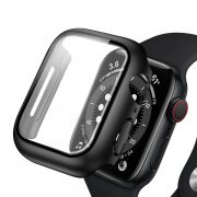 Husa Anank Screen Guard pentru Apple Watch Series 7 45mm, Neagra