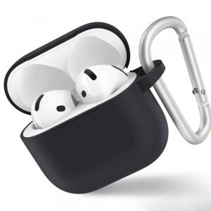 Husa Blueo Liquid pentru Apple AirPods 4, Neagra