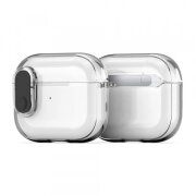 Husa DUX DUCIS PECL pentru Apple AirPods 4, Neagra Transparenta