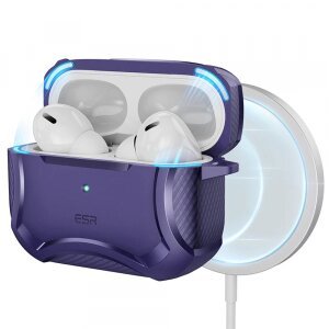 Husa ESR Cyber Armor Tough pentru Apple AirPods Pro Series, Mov