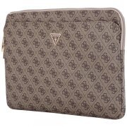 Husa Guess 4G Triangle Logo pentru Laptop 14inch, Maro