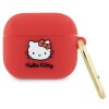 Husa Hello Kitty 3D Kitty Head pentru Apple AirPods 3, Rosie
