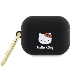 Husa Hello Kitty 3D Kitty Head pentru Apple AirPods Pro 2, Neagra