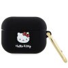 Husa Hello Kitty 3D Kitty Head pentru Apple AirPods Pro, Neagra