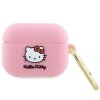 Husa Hello Kitty 3D Kitty Head pentru Apple AirPods Pro, Roz