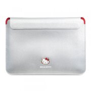 Husa Hello Kitty Metal Logo pentru Laptop 14inch, Argintie