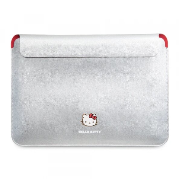 Husa Hello Kitty Metal Logo pentru Laptop 14inch, Argintie