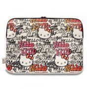 Husa Hello Kitty Tags Graffiti pentru Laptop 14inch, Bej