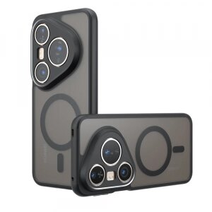 Husa MagSafe pentru Huawei Pura 80 Pro / Pura 80 Ultra, Techsuit, PureFrost, Neagra Satinata