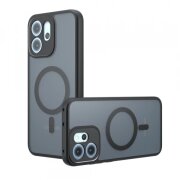 Husa MagSafe pentru Oppo Reno14 FS 5G / Reno14 F, Techsuit, PureFrost, Neagra Satinata