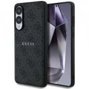 Husa MagSafe pentru Samsung Galaxy S25 Edge S937, Guess, 4G Ring Classic Logo, Neagra