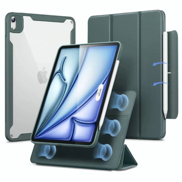 Husa pentru Apple iPad Air 11 (2025) / Air 11 (2024) / Air (2022) / Air (2020), ESR, Rebound Hybrid, Verde Satinata