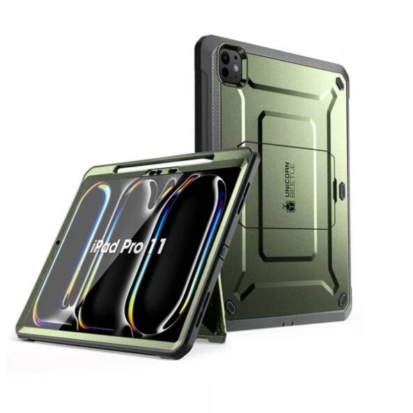 Husa pentru Apple iPad Pro 11 (2024), Supcase, Unicorn Beetle Pro, Verde