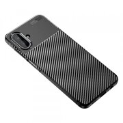 Husa pentru Samsung Galaxy A07 4G A075, Techsuit, CarbonFiber, Neagra