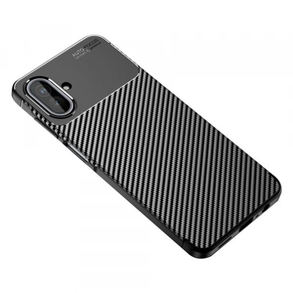 Husa pentru Samsung Galaxy A07 4G A075, Techsuit, CarbonFiber, Neagra