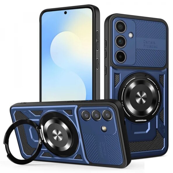 Husa pentru Samsung Galaxy S25 FE, Techsuit, RuggedCam, Albastra