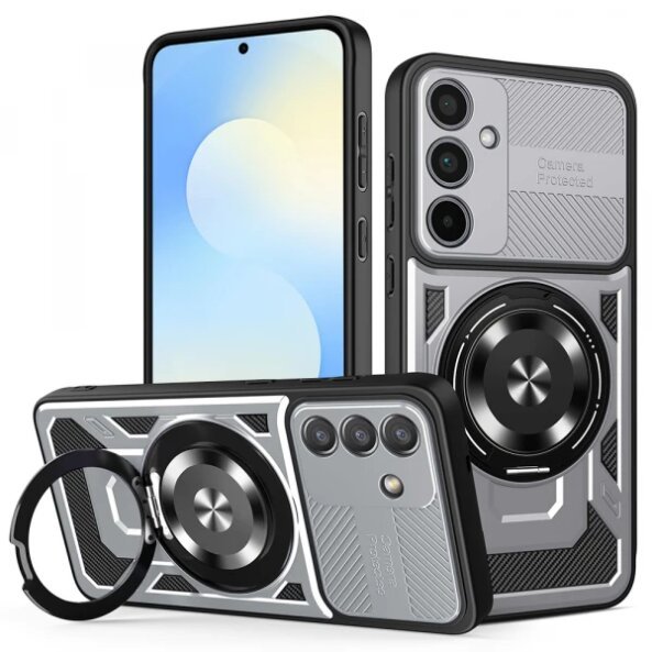 Husa pentru Samsung Galaxy S25 FE, Techsuit, RuggedCam, Gri