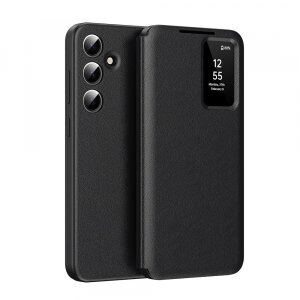 Husa pentru Samsung Galaxy S25 FE, Techsuit, SmartView, Neagra