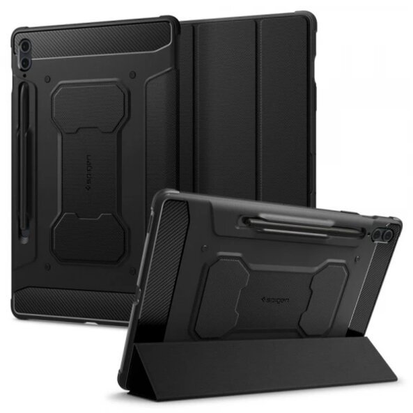 Husa pentru Samsung Galaxy Tab S9 FE+, Spigen, Rugged Armor Pro, Neagra