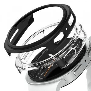 Husa Ringke Slim pentru Samsung Galaxy Watch8 40mm, Set 2 bucati, Neagra Mata