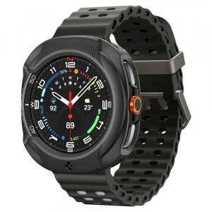 Husa Spigen Liquid Air pentru Samsung Galaxy Watch8 Classic, Neagra Mata