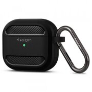 Husa Spigen Rugged Armor pentru Apple AirPods 3, Neagra