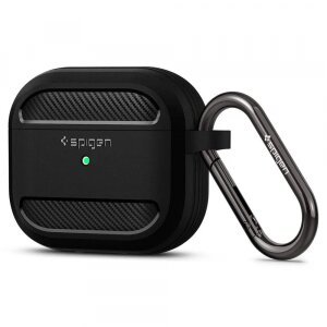 Husa Spigen Rugged Armor pentru Apple AirPods 3, Neagra