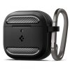 Husa Spigen Rugged Armor pentru Apple AirPods 4, Neagra Mata
