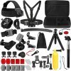 Kit Accesorii Camera Sport Techsuit SA50 pentru GoPro Hero / SJCAM, 50in1, Negru