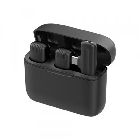 Lavaliera Techsuit LW4, USB-C, Set 2 bucati, Neagra