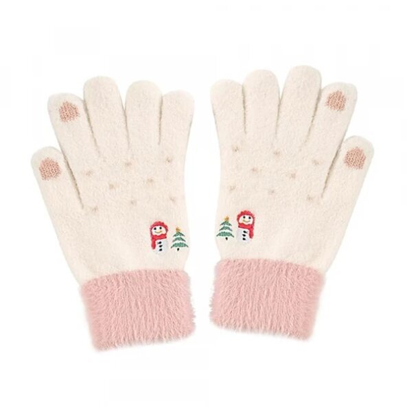 Manusi De Iarna Tactile Dama Techsuit ST0011, Marime 17cm, Albe