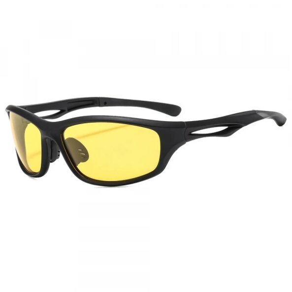 Ochelari De Ciclism Unisex Techsuit 9309, Polarizati, Negri Galbeni