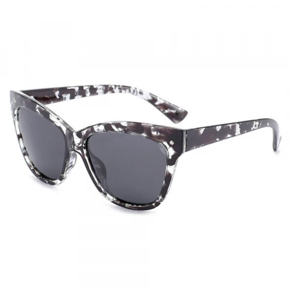 Ochelari De Soare Dama Techsuit OD8155-C1, Polarizati, Protectie UV, Negri Albi